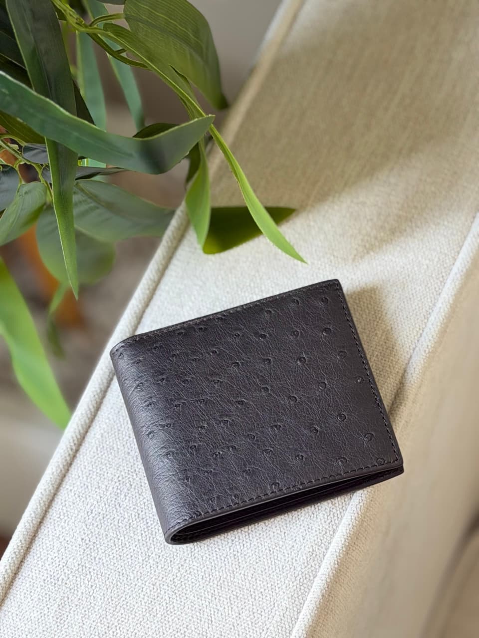 Bottega Veneta Bifold Wallet - Dark Grey Embossed