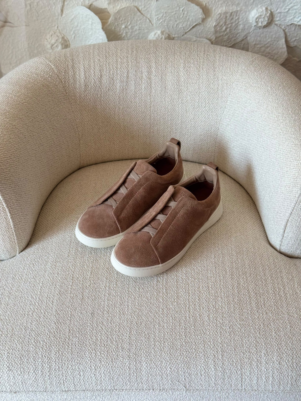 Zegna Low-Top Panel Sneakers - Brown