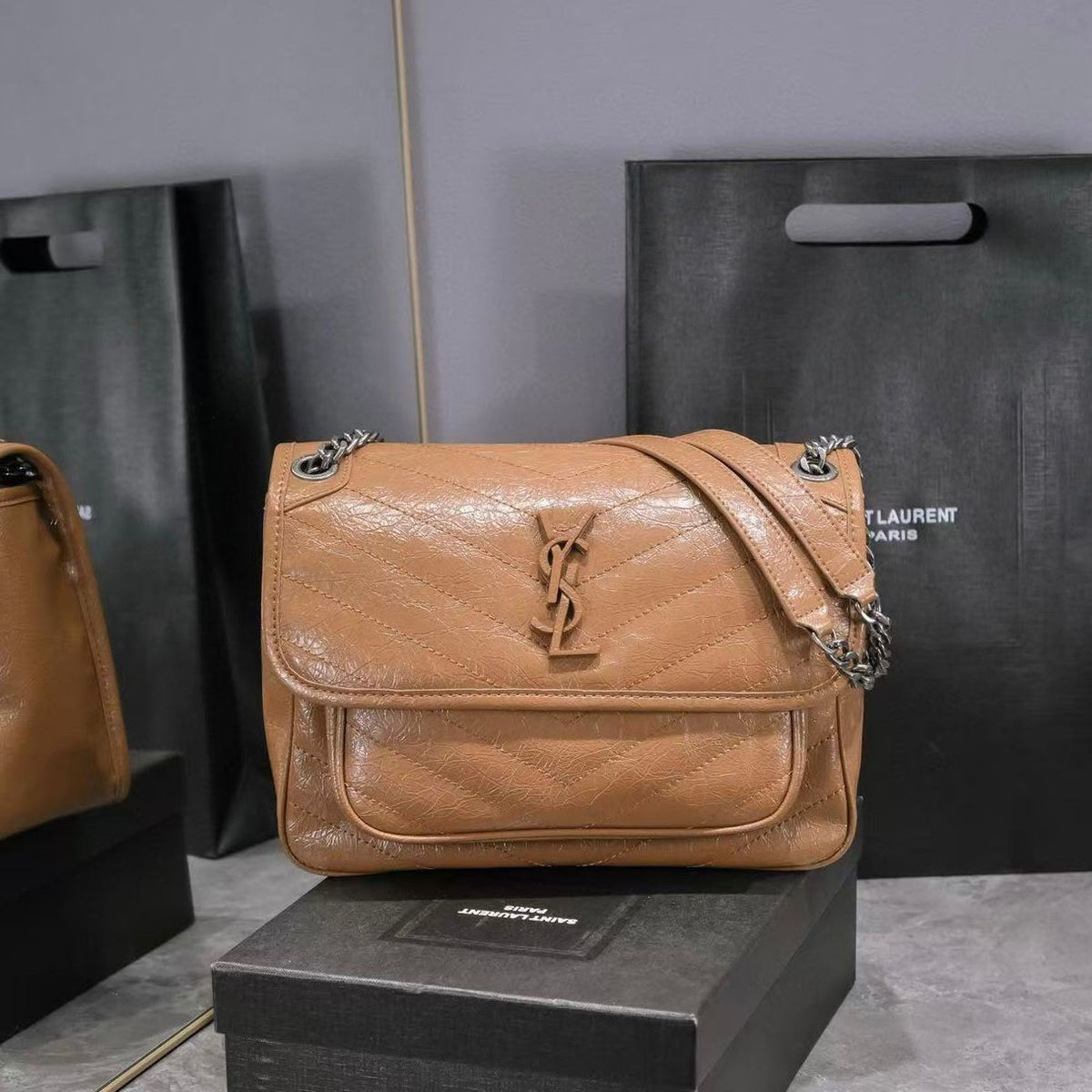 YSL Shoulder Bag - Brown