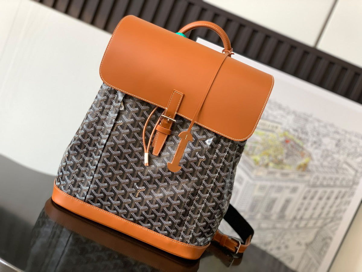 Goyard Flap Backpack - Brown