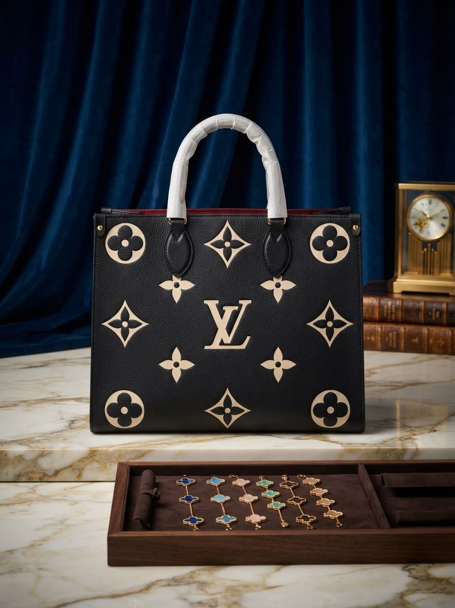 Louis Vuitton Square-Shape Tote Bag - Black Monogram