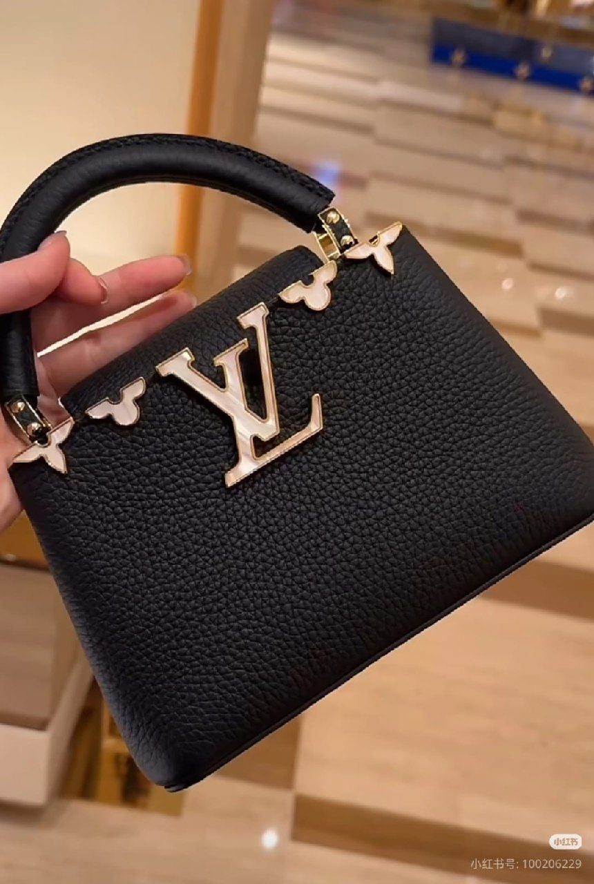 Louis Vuitton Charm-Trim Handbag - Black