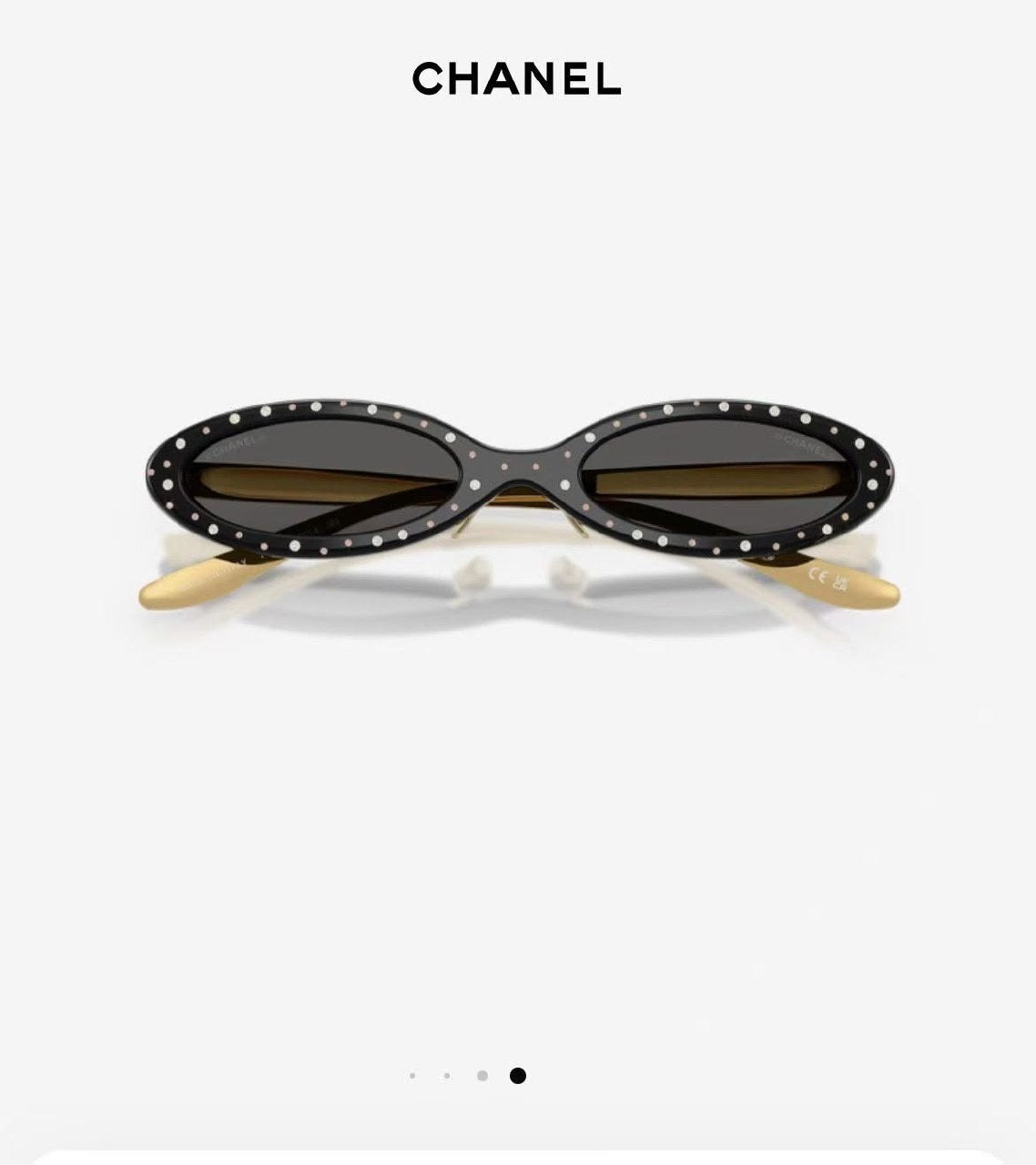 Chanel Studded Oval Sunglasses - 