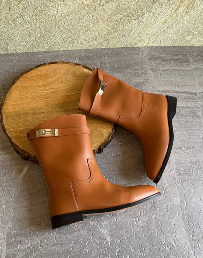 Hermes Low Cut Boots - Brown