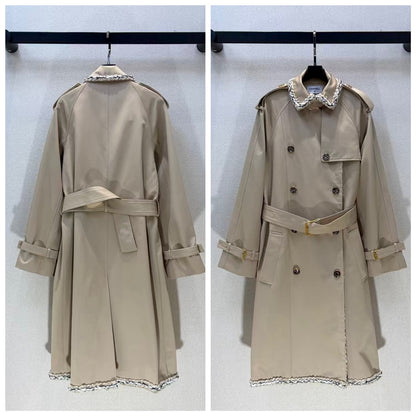 Chanel Belted Trench Coat - Beige