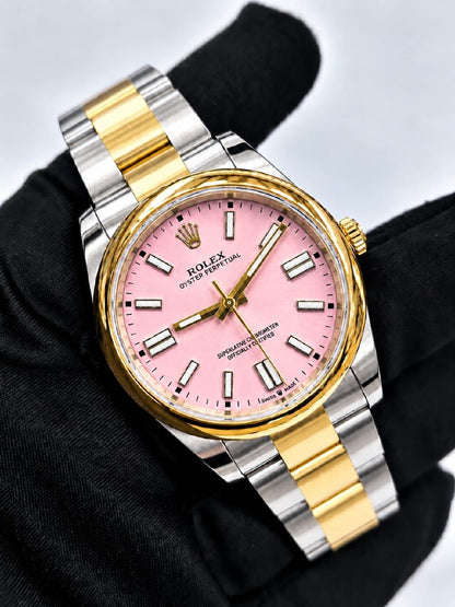 Rolex Watch - Silver & Pink, Silver & Red, Silver & Green, Gold & Black, Gold & White, Gold & Blue, Gold & Green, Gold & Yellow, Silver & Blue, Gold & Pink, Gold & Red