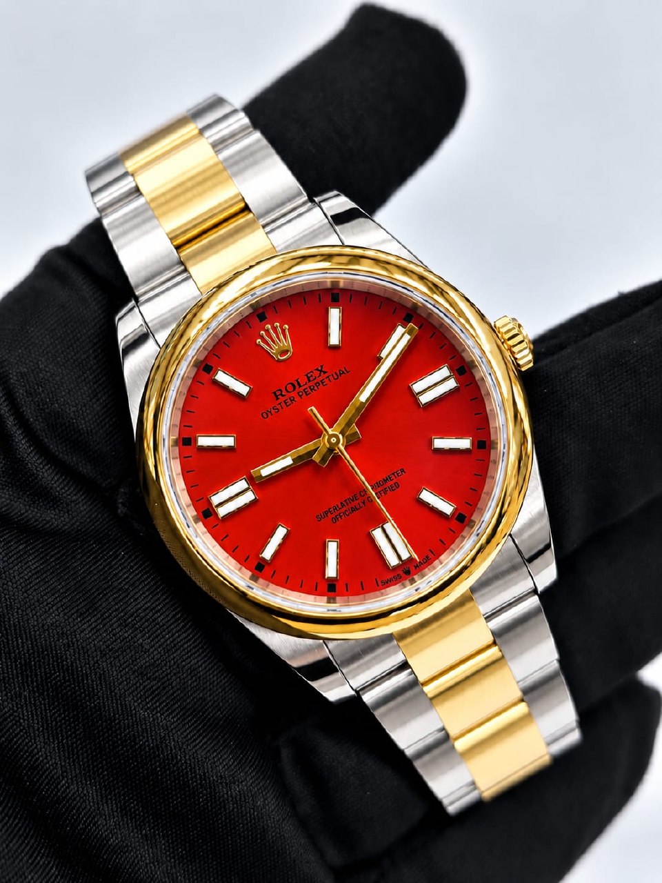 Rolex Watch - Silver & Pink, Silver & Red, Silver & Green, Gold & Black, Gold & White, Gold & Blue, Gold & Green, Gold & Yellow, Silver & Blue, Gold & Pink, Gold & Red