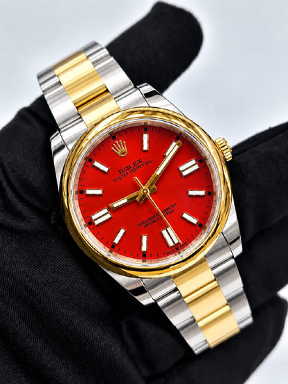 Rolex Watch - Silver & Pink, Silver & Red, Silver & Green, Gold & Black, Gold & White, Gold & Blue, Gold & Green, Gold & Yellow, Silver & Blue, Gold & Pink, Gold & Red