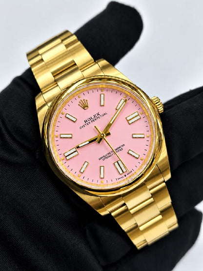 Rolex Watch - Silver & Pink, Silver & Red, Silver & Green, Gold & Black, Gold & White, Gold & Blue, Gold & Green, Gold & Yellow, Silver & Blue, Gold & Pink, Gold & Red