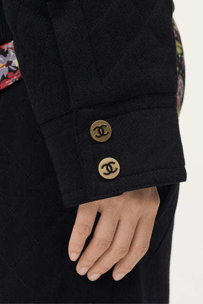 Chanel Quilted Bomber Jacket - Black