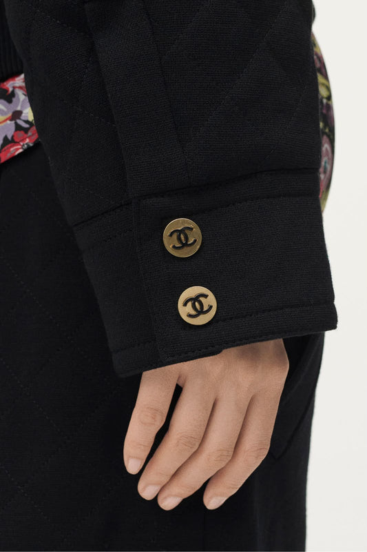 Chanel Quilted Bomber Jacket - Black