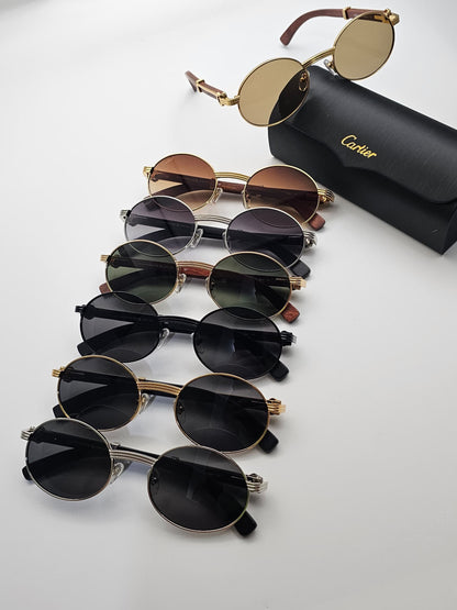 Cartier Sunglasses - Black, Gold, Silver