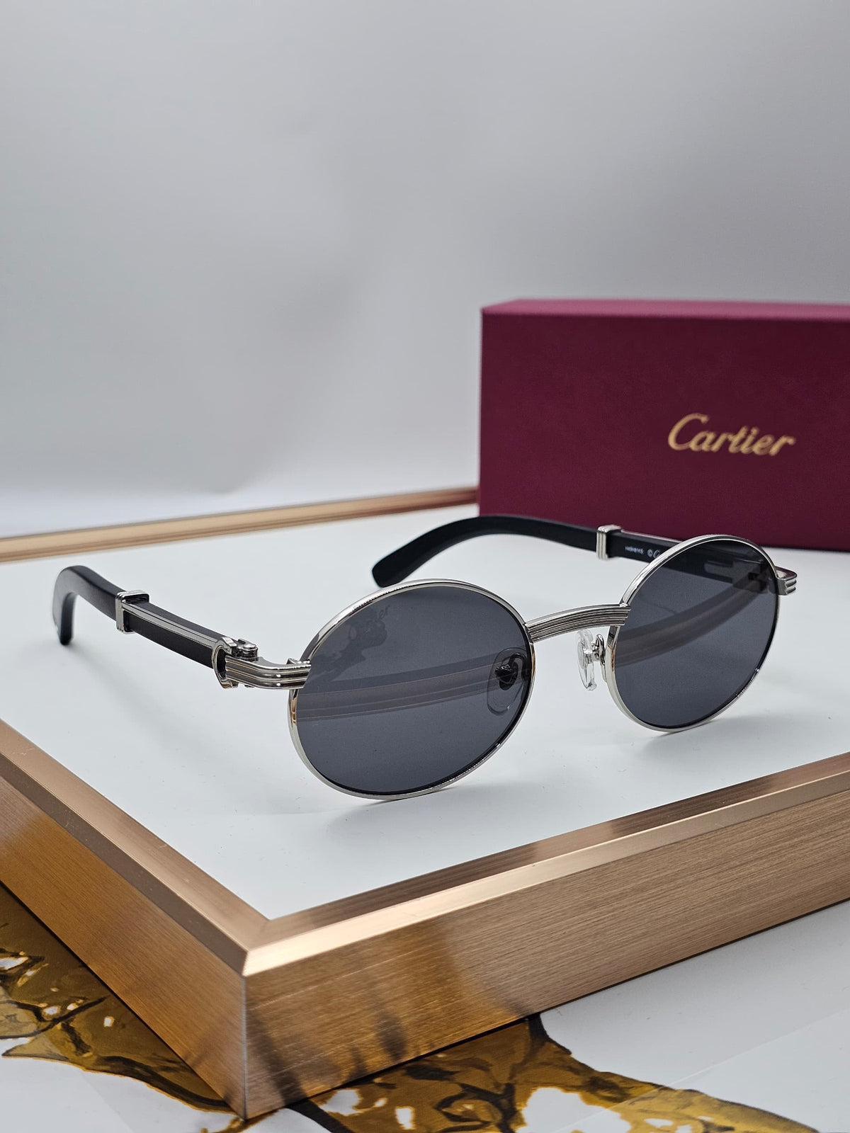 Cartier Sunglasses - Black, Gold, Silver