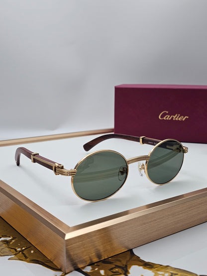 Cartier Sunglasses - Black, Gold, Silver