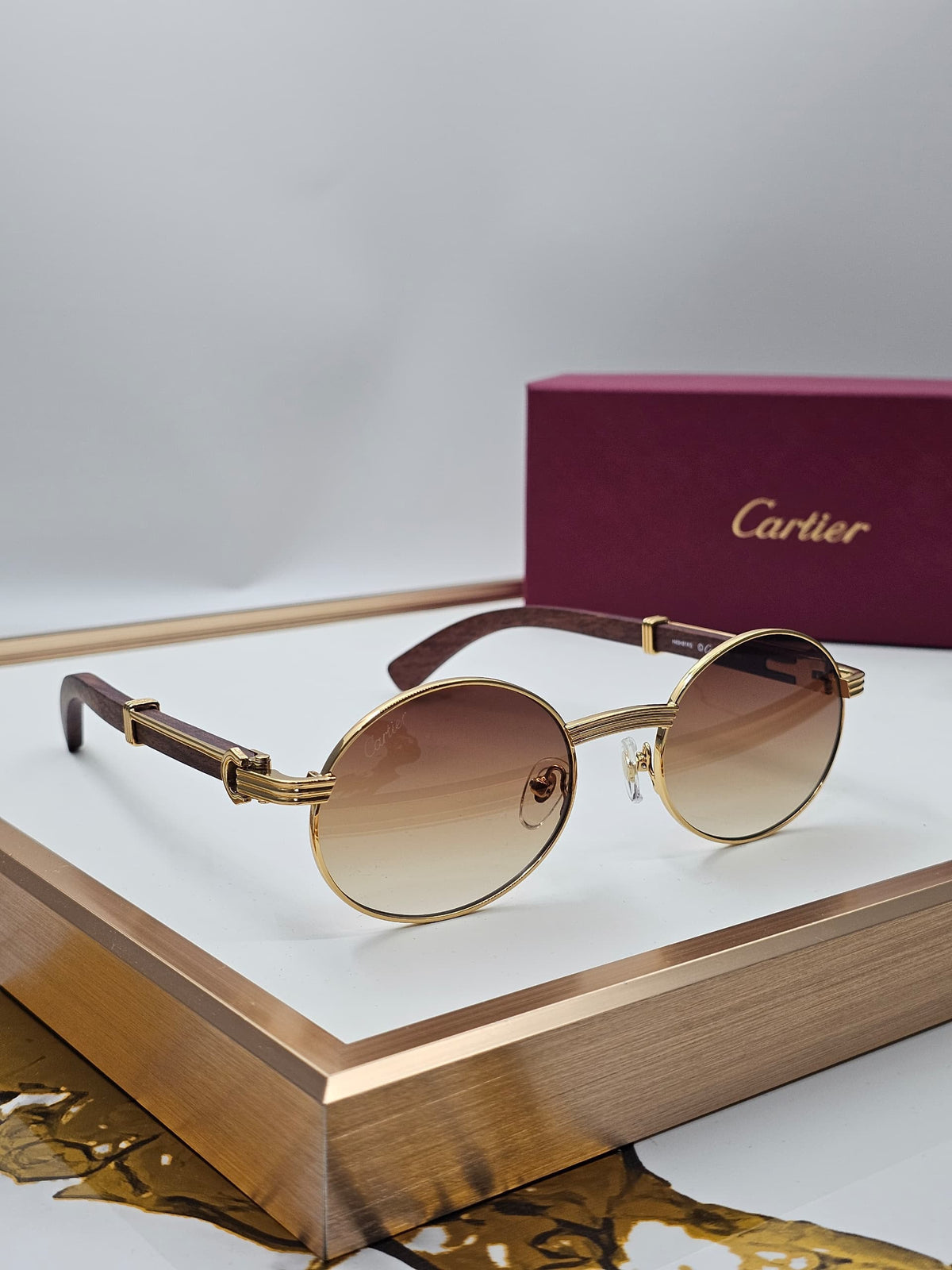 Cartier Sunglasses - Black, Gold, Silver