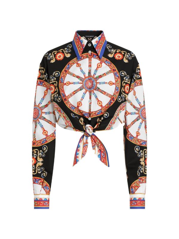Dolce & Gabbana Printed Shirt And Skirt Set - Black