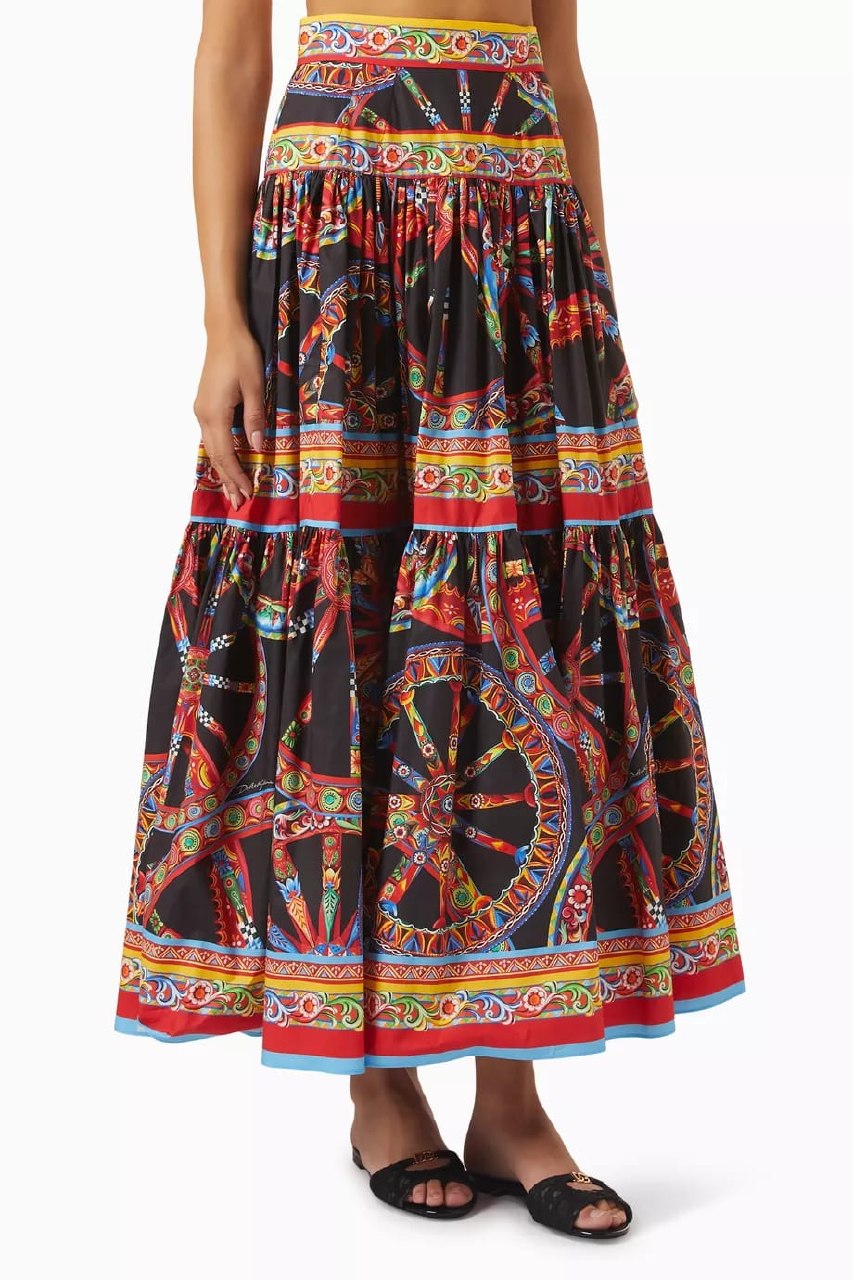 Dolce & Gabbana Printed Shirt And Skirt Set - Black