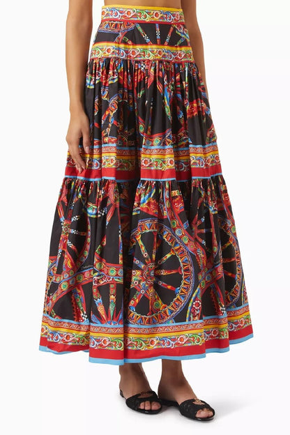 Dolce & Gabbana Printed Shirt And Skirt Set - Black