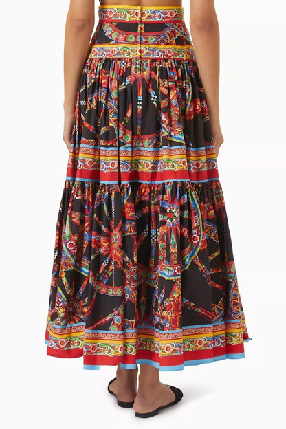 Dolce & Gabbana Printed Shirt And Skirt Set - Black