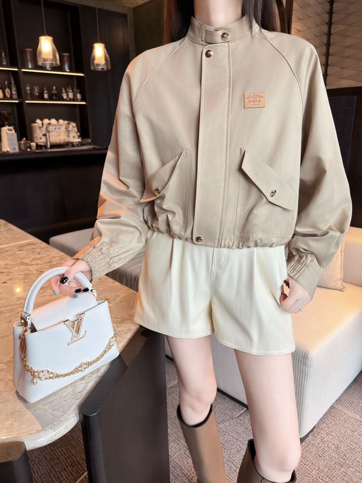 Louis Vuitton Cropped Jacket - Beige