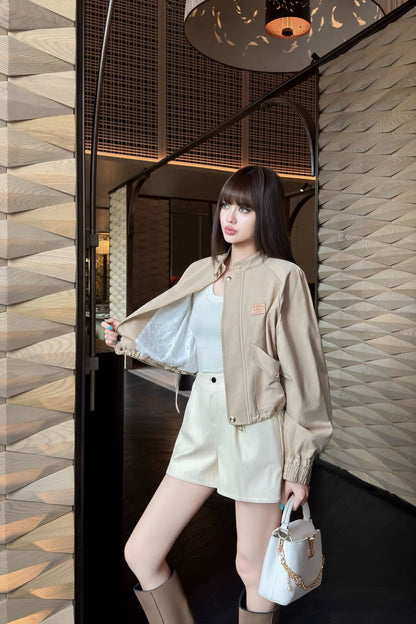 Louis Vuitton Cropped Jacket - Beige