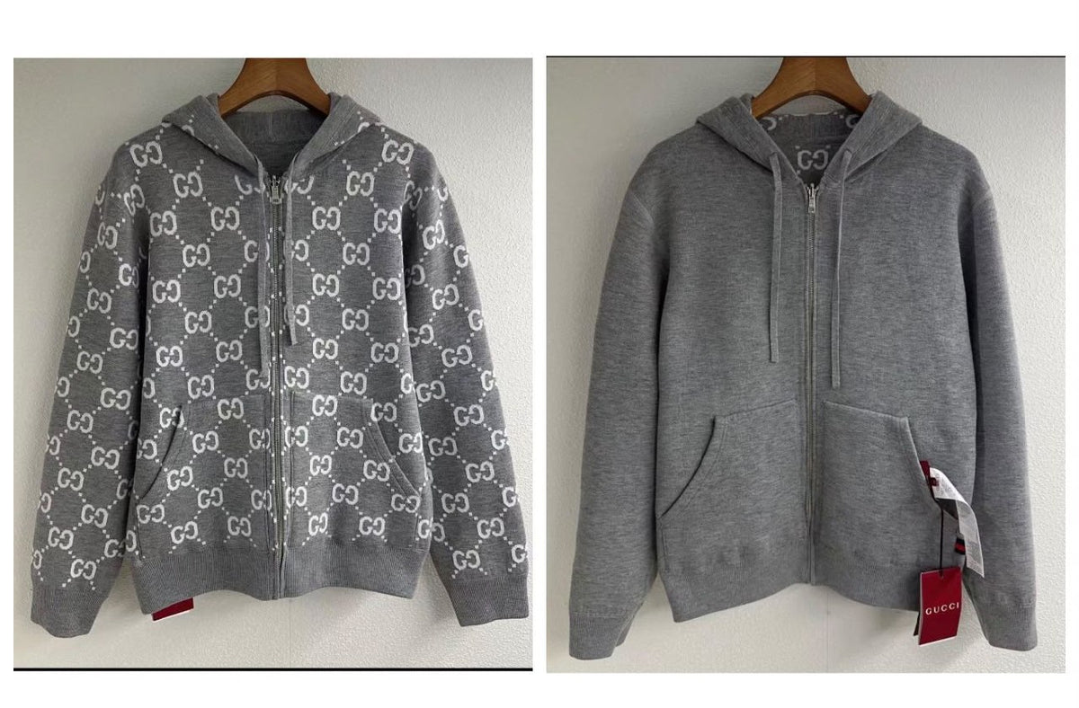 Gucci Hooded Jacket - Grey Monogram
