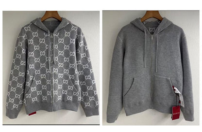 Gucci Hooded Jacket - Grey Monogram