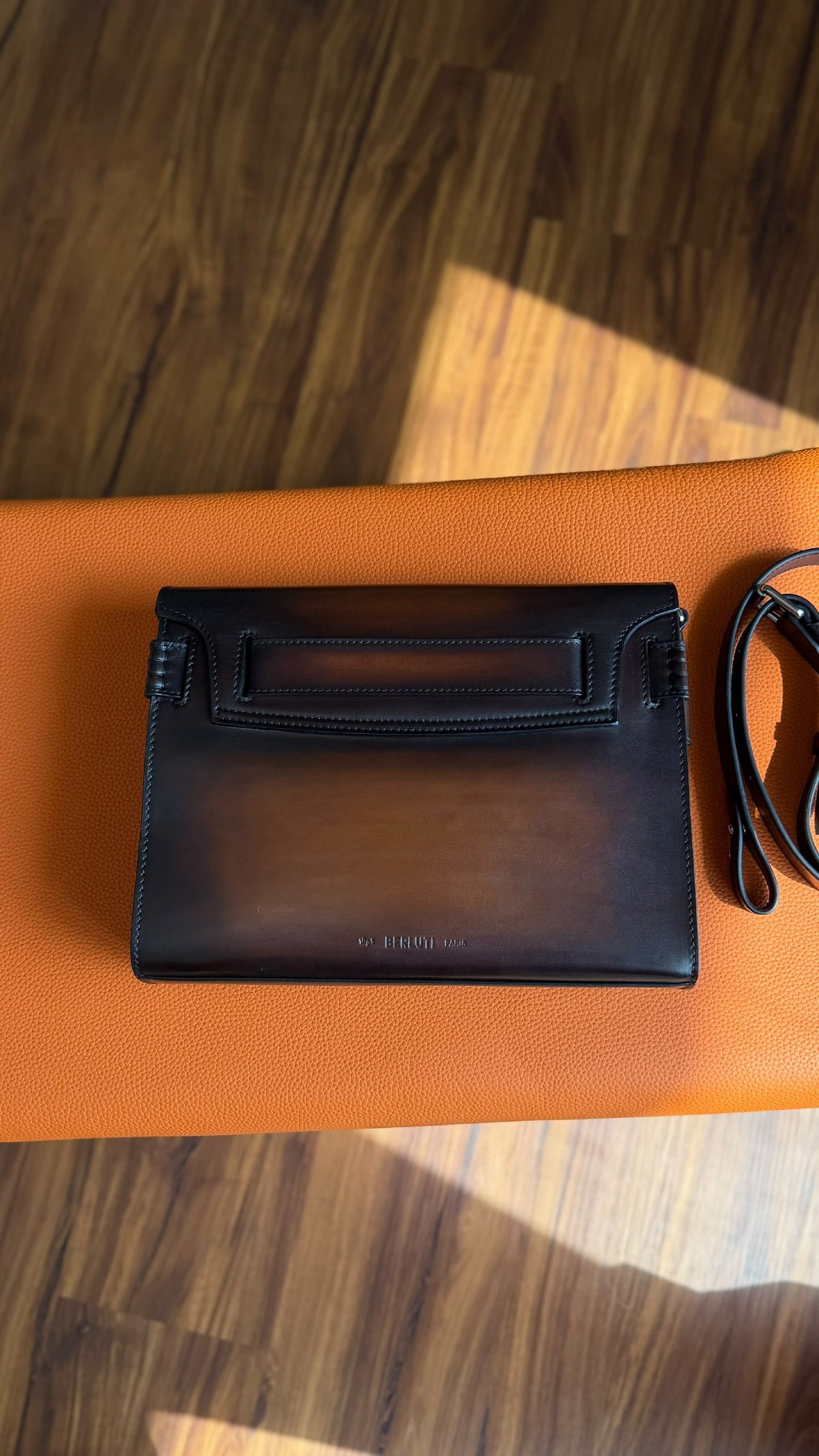 Berluti Front Pocket Crossbody Bag - Brown