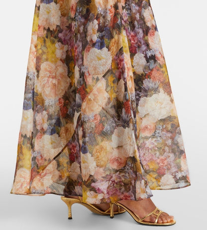 Zimmermann Belted Ruffle-Cuff Dress - Multi