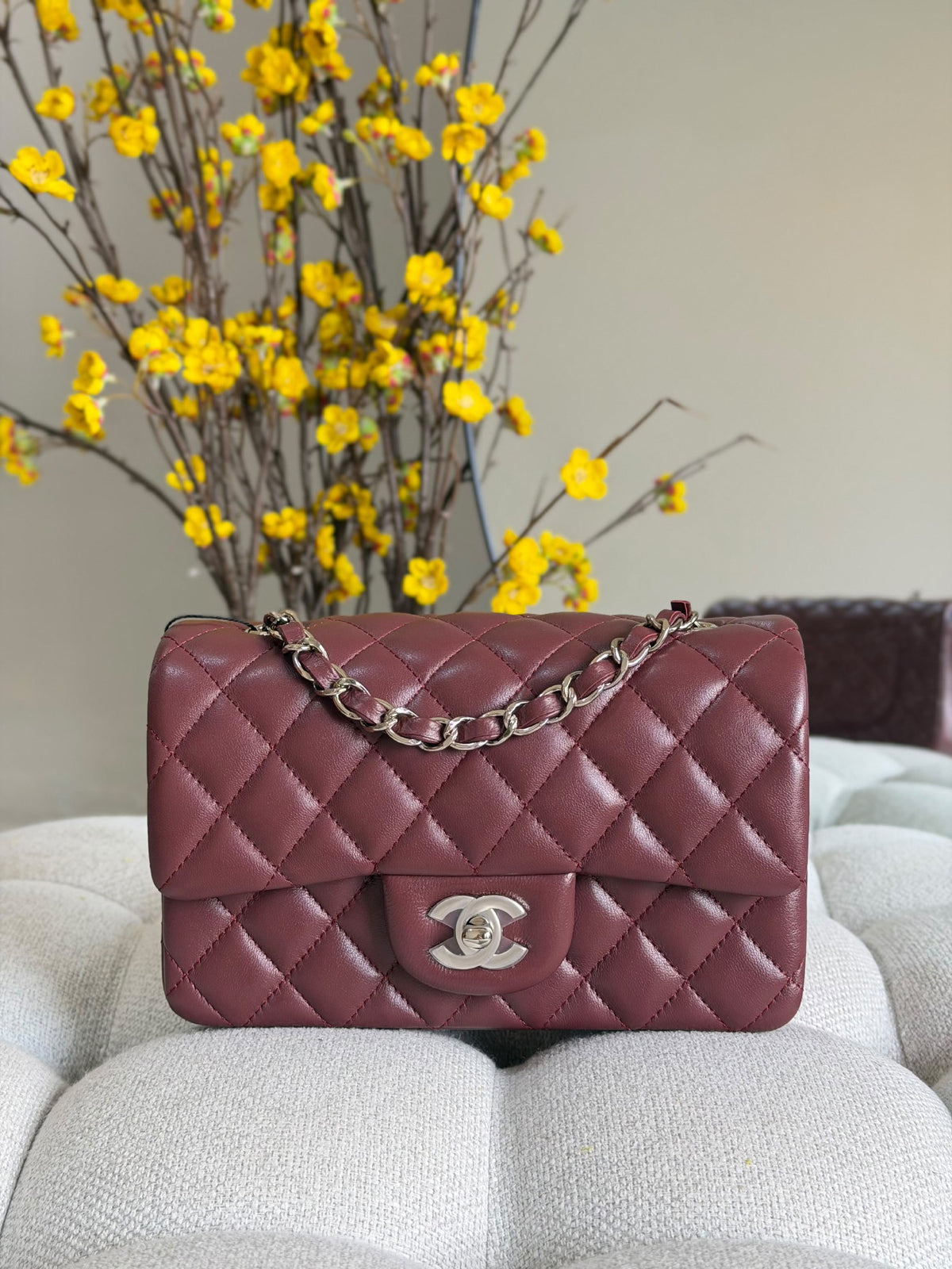 Chanel Quilted Flap Shoulder Bag - Burgundy