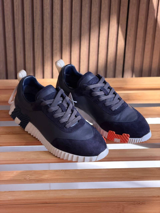 Hermes Sneakers - Navy Suede