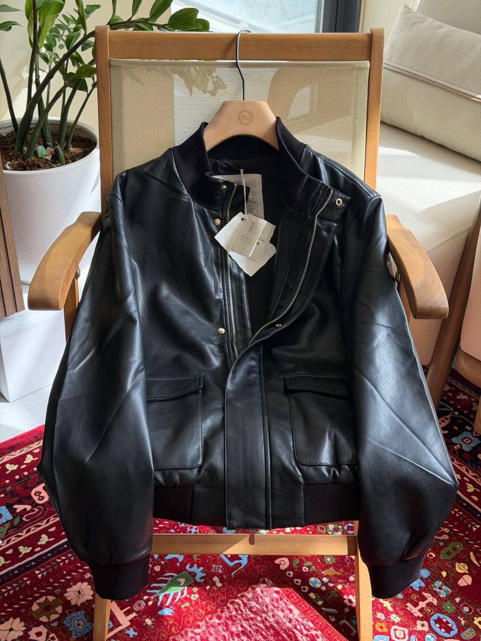 Brunello Cucinelli Leather Jacket - Black