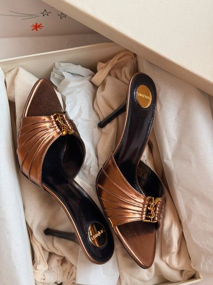 YSL Heels - Gold