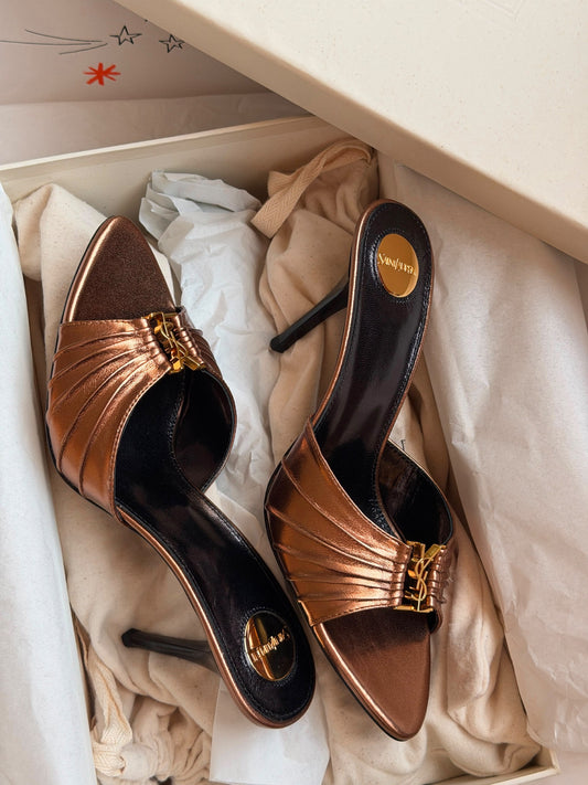 YSL Heels - Gold