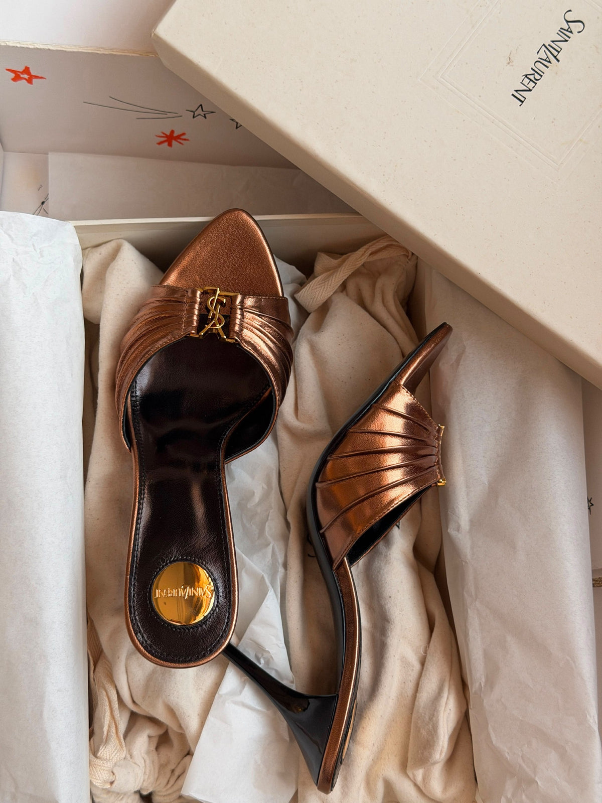 YSL Heels - Gold