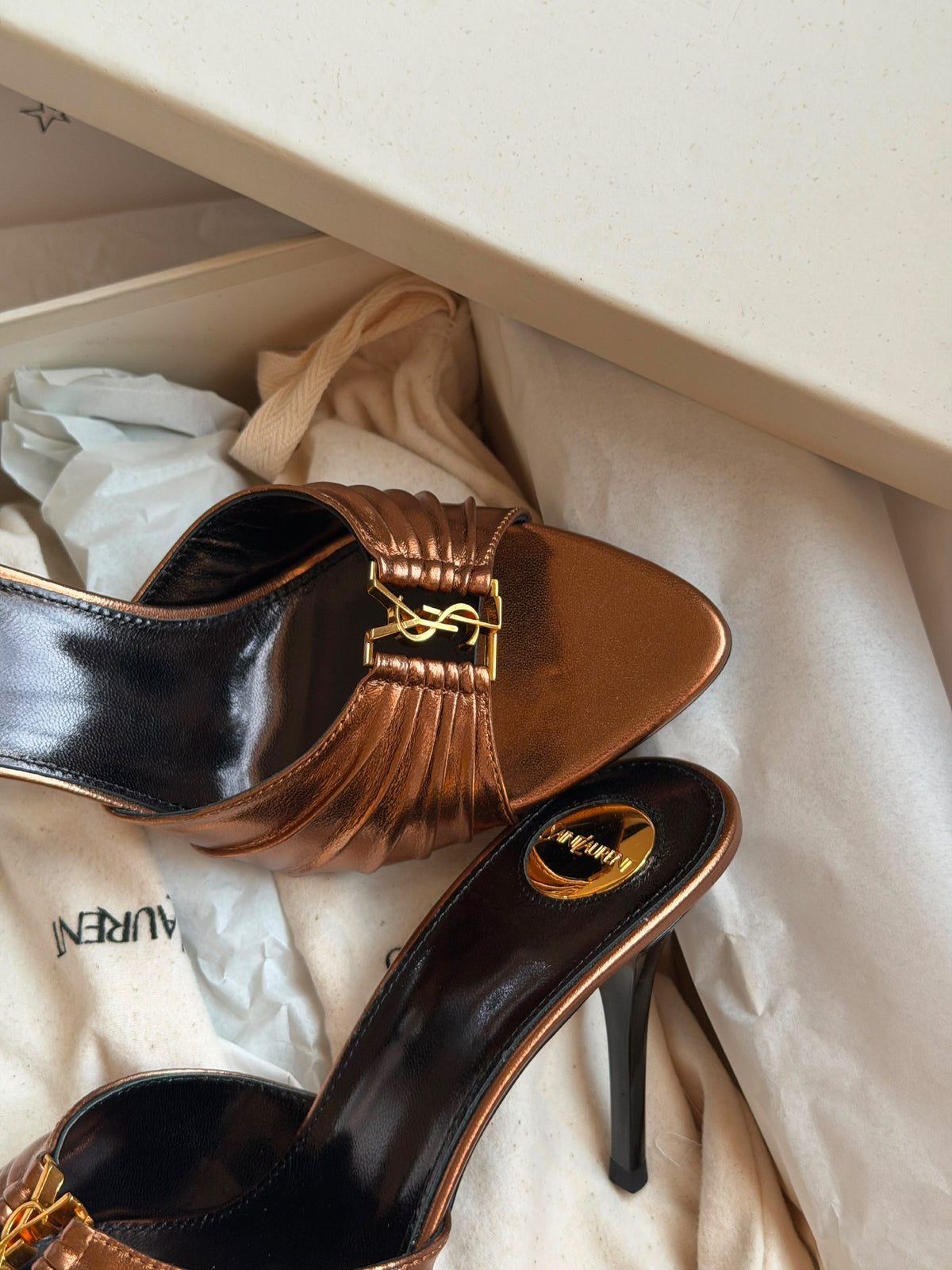 YSL Heels - Gold