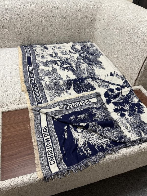 Dior Scarf - Navy & White