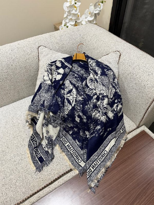 Dior Scarf - Navy & White