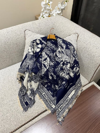 Dior Scarf - Navy & White