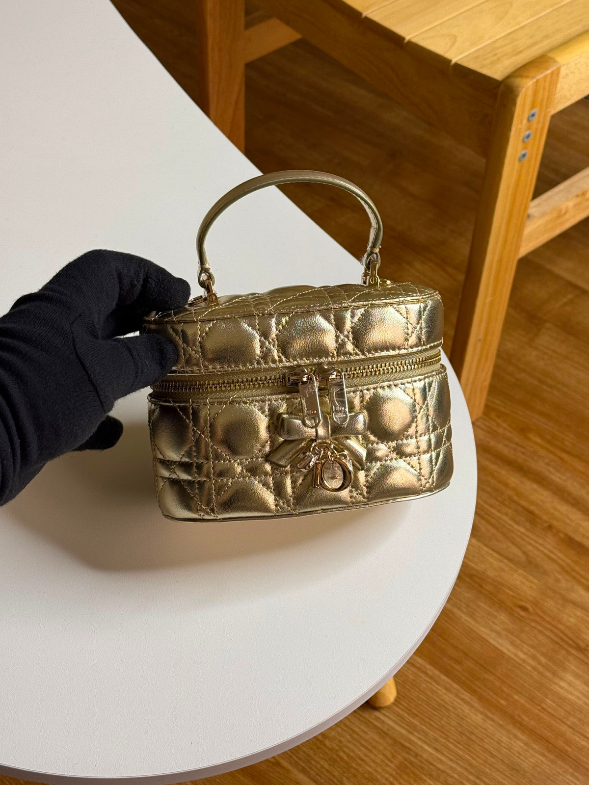 Dior Makeup Bag - Gold