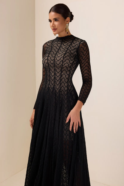 Alaïa Flared Dress - Black
