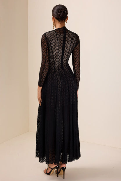 Alaïa Flared Dress - Black