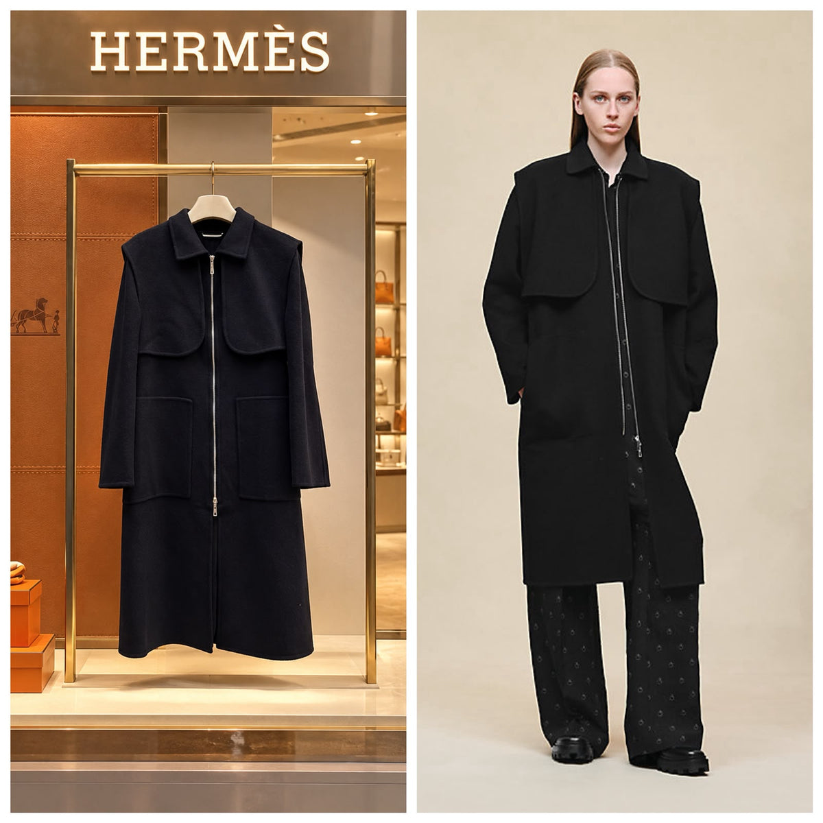 Hermès Coat - Black