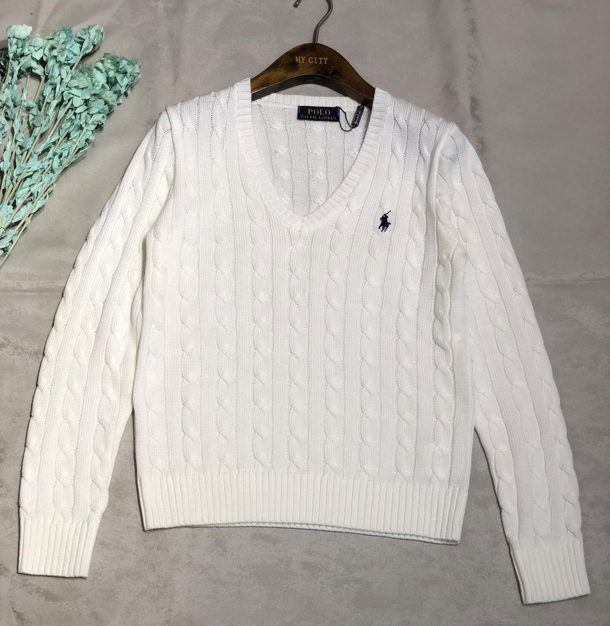 Polo Ralph Lauren V-Neck Sweater - White