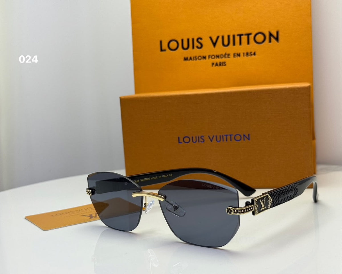 Louis Vuitton Rimless Ornate Temple Sunglasses - 