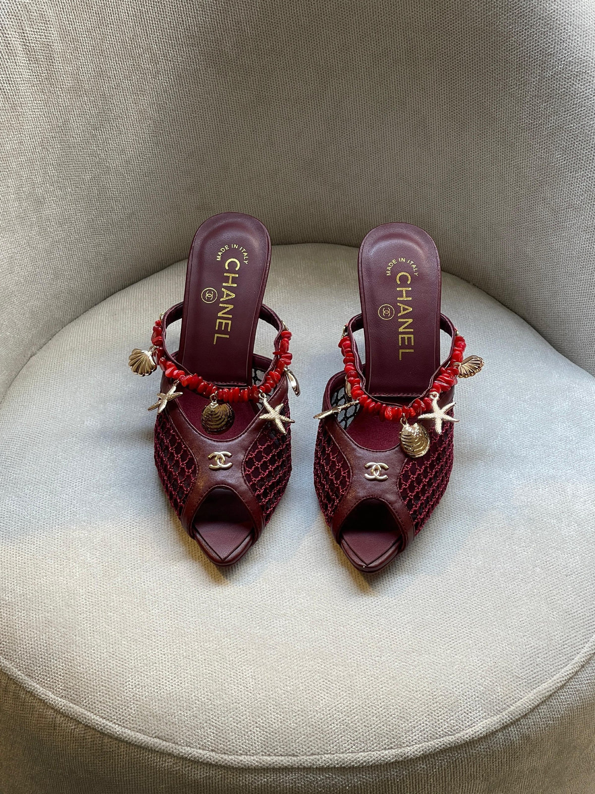 Chanel Heels - Burgundy