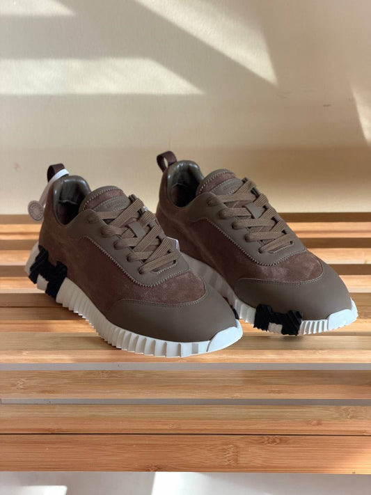 Hermes Sneakers - Beige & Brown