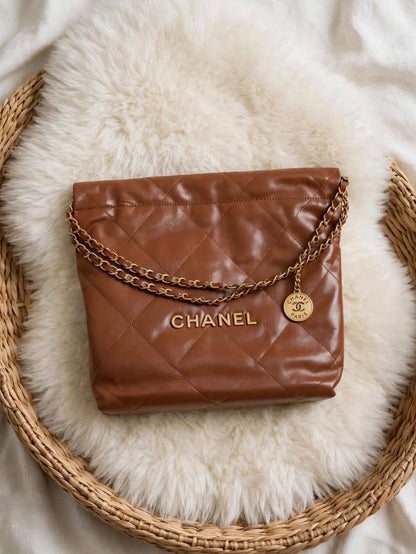 Chanel Quilted Chain Shoulder Bag - Black, Beige, Burgundy, Brown, Pink, Brown Suede