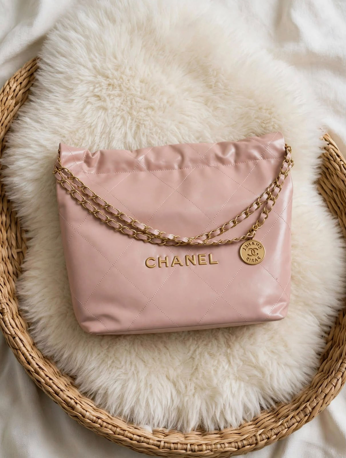 Chanel Quilted Chain Shoulder Bag - Black, Beige, Burgundy, Brown, Pink, Brown Suede