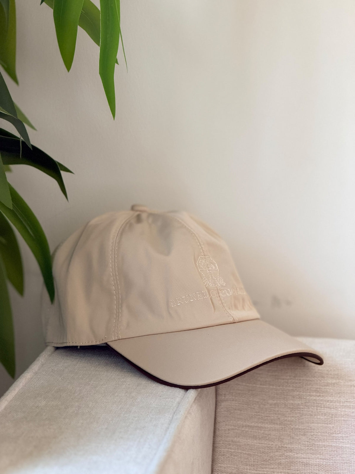 Brunello Cucinelli Embroidered Cap - Beige